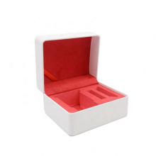 High Quality Custom Colors Square/Rectangle White Gift Packaging Boxes Single MDF+PU leather  Case Watch Box